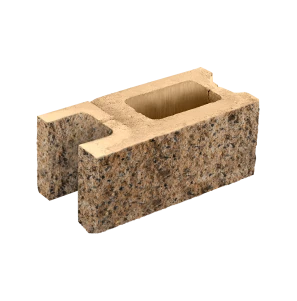 Заборный блок колотый, стеновой, 380*190*140мм, степняк