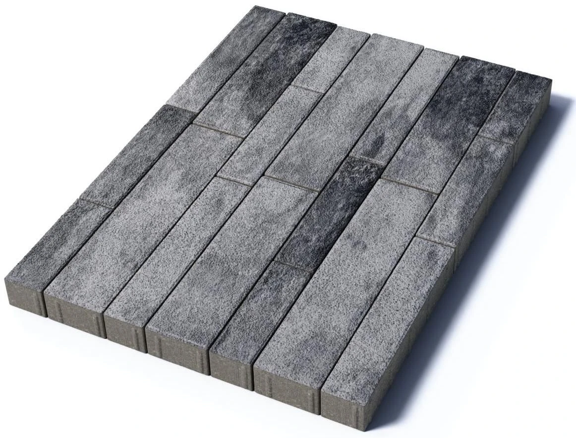 Тротуарная плитка Табула, 80 мм, гранит, Антрацит