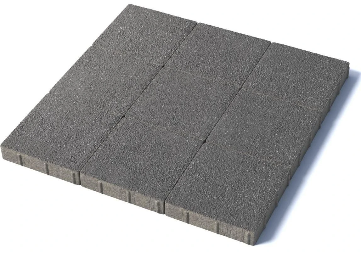Тротуарная плитка Квадрат 300х300х60 мм, гранит, серый