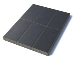 Тротуарная плитка Прямоугольник 600х300х80 мм, черный