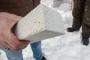 Облицовочный угловой вибропрессованый кирпич, полный прокрас, мрамор, белый