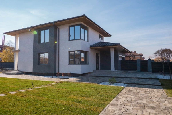 Обзор тротуарной плитки Литос, гладкий Листопад, Антрацит