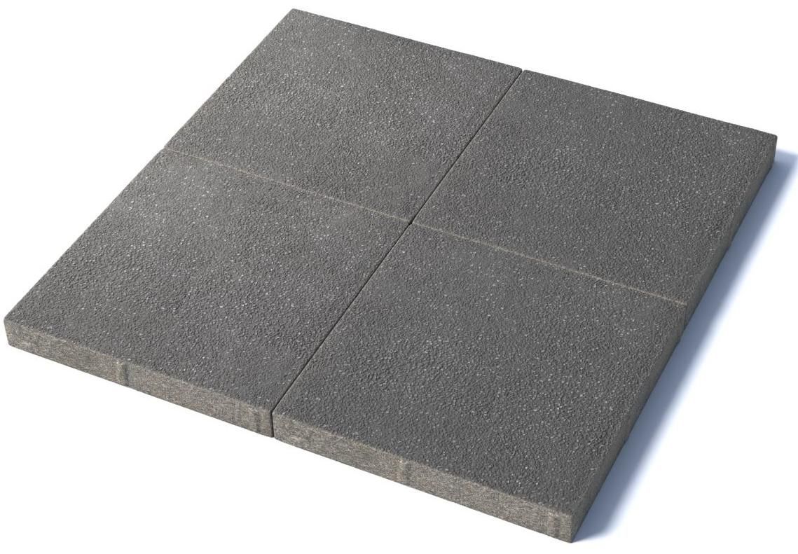 Тротуарная плитка Квадрат 500х500х60 мм, гранит, серый