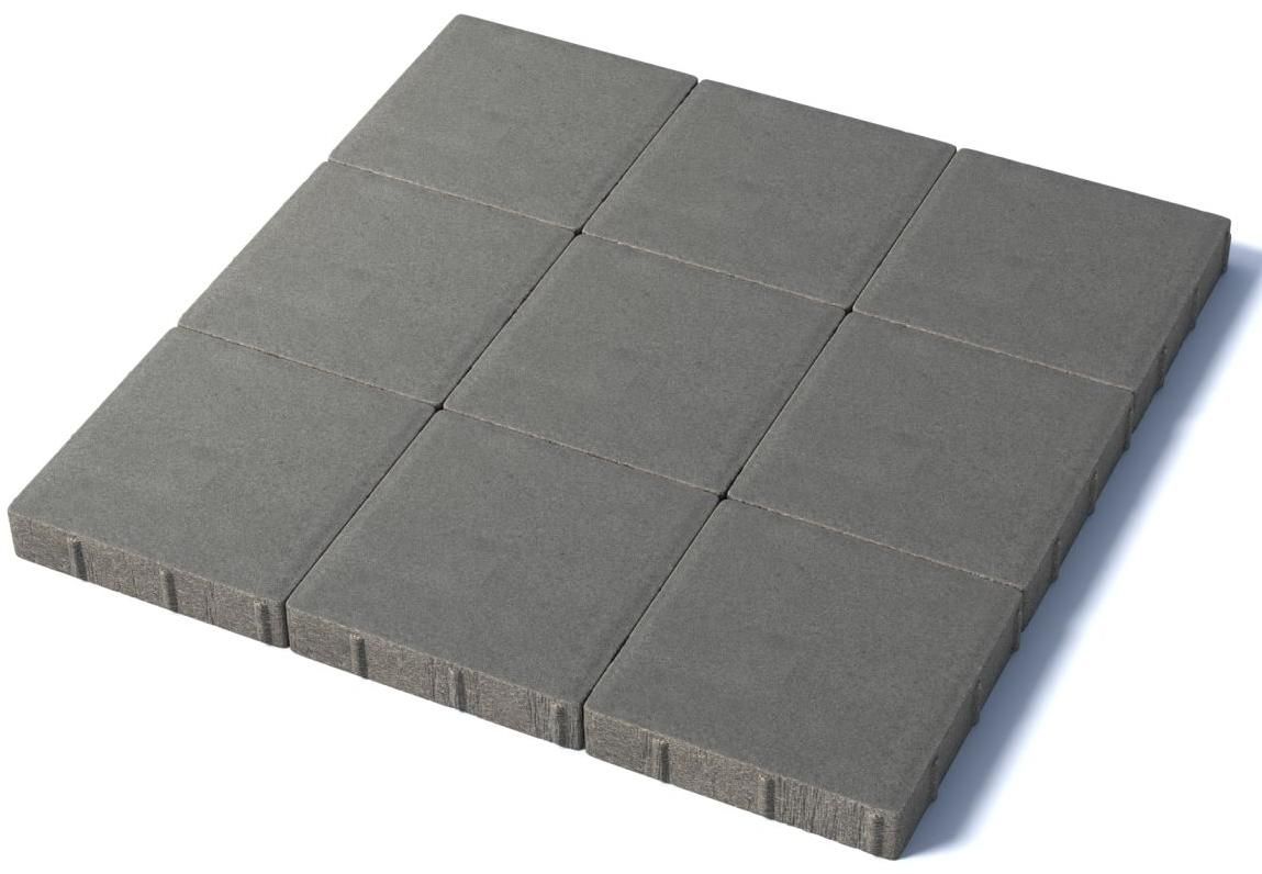 Тротуарная плитка Квадрат 300х300х60 мм, серый