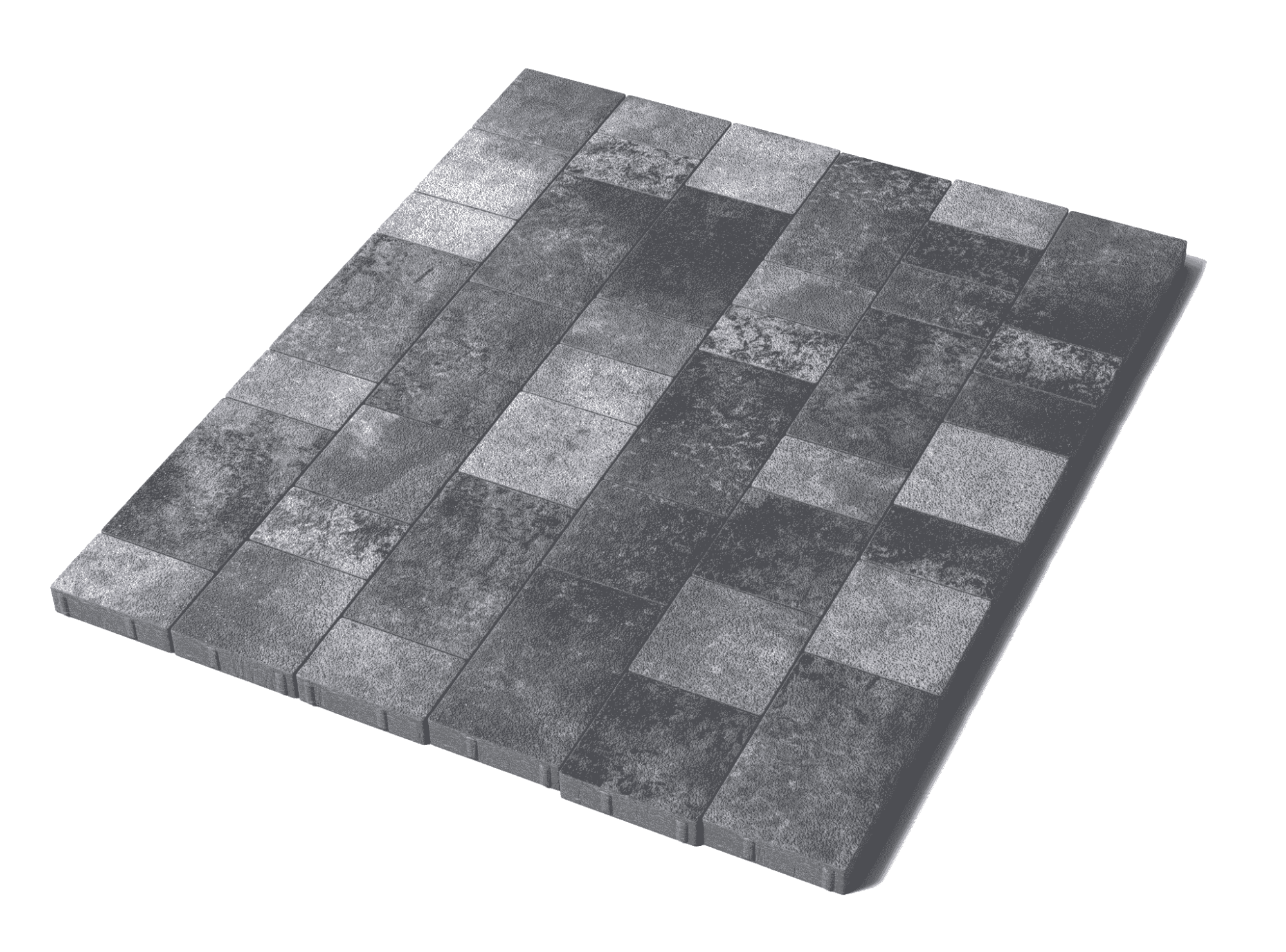 Тротуарная плитка Старый город, 40 мм, гранит, Антрацит