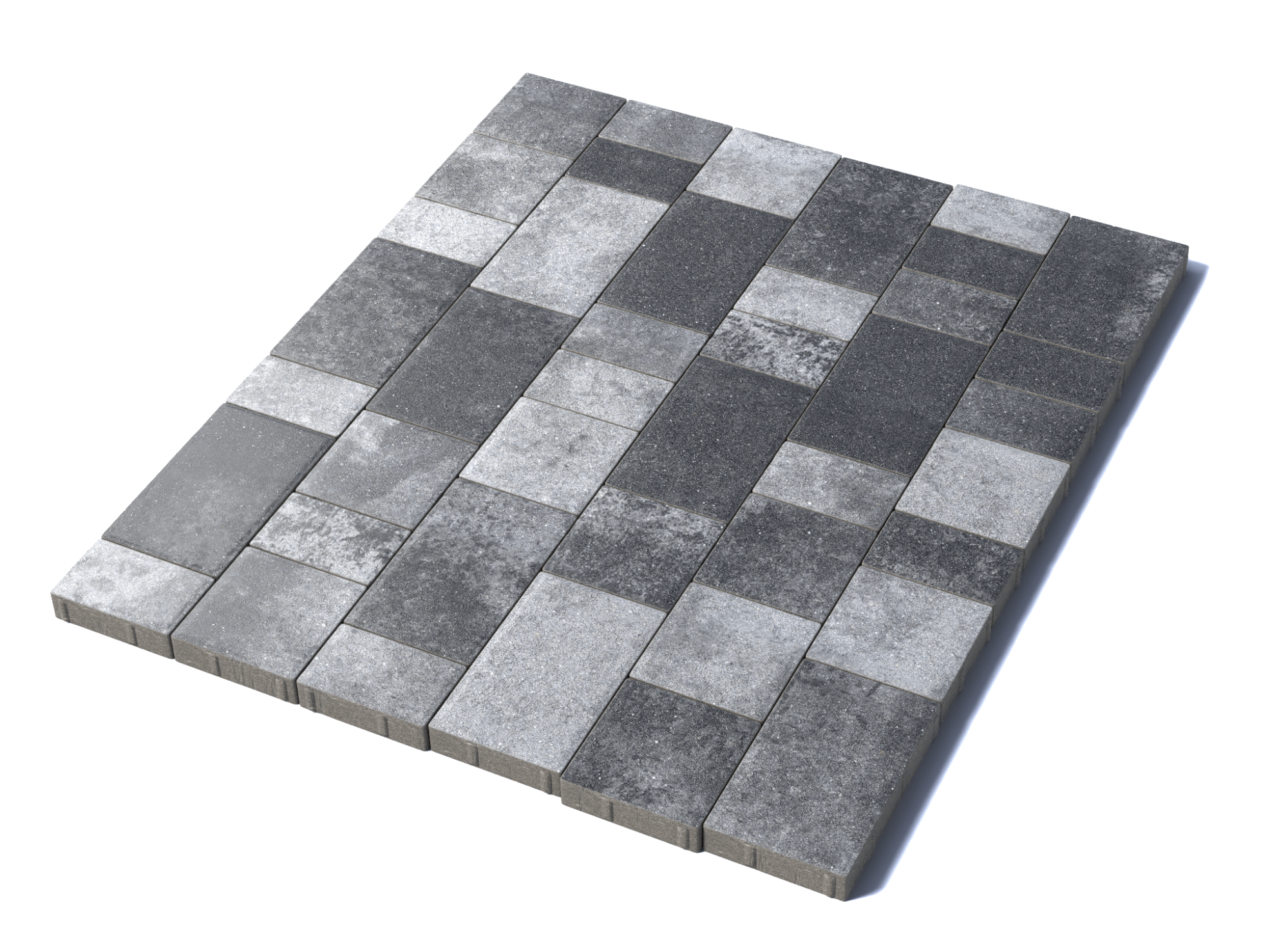 Тротуарная плитка Старый город, 40 мм, Антрацит