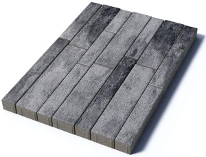 Тротуарная плитка Табула, 80 мм, гранит, Антрацит
