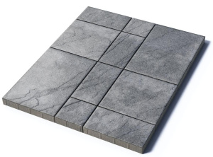 Тротуарная плитка Петра, 60 мм, Шунгит