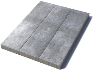 Тротуарная плитка Прямоугольник 600х300х80 мм, Шунгит