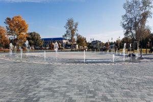 Тротуарная плитка Б.1.Фсм.6 гладкий листопад (черный, белый) - Антрацит